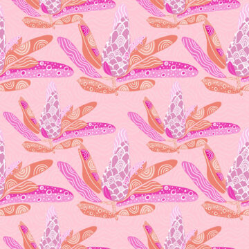 Custom Fabric 'Protea on Quartz Pink' by Ivy Helena