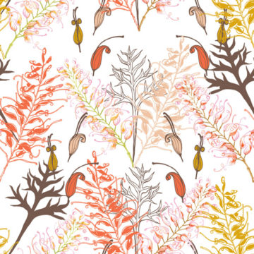 Custom Fabric 'Bush Grevillea Mandalou' by Amanda Laing