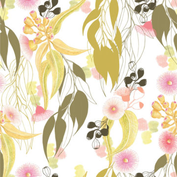 Custom Fabric 'Gum Blossom Mandalou' by Amanda Laing