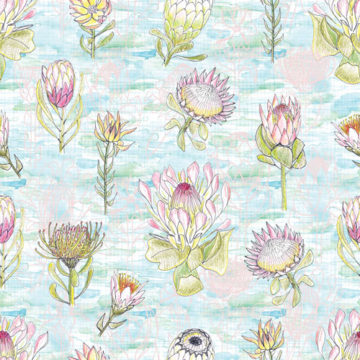 Custom Fabric 'Protea Patch' by Amanda Laing