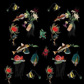 Custom Fabric 'Flowerfish' by Anika Cook