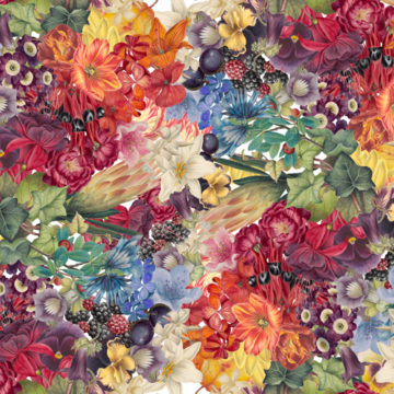 Custom Fabric 'Flowers' by Anika Cook