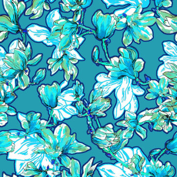 Custom Fabric 'Magnolia Dove' by Annammo