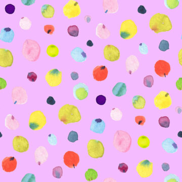 Custom Fabric 'Blobby Dots Lilac' by Rachael King