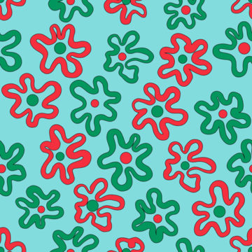 Custom Fabric 'Bloomin Christmas' by Winter Bloom Designs