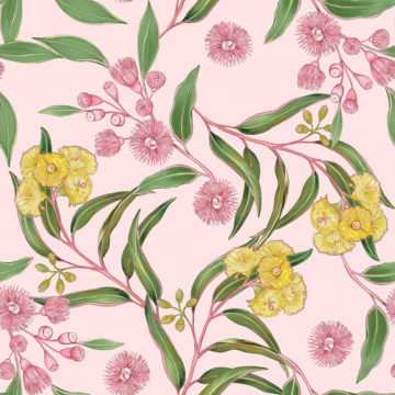 Custom Fabric 'Blossoms' by Eugenia Tsimiklis