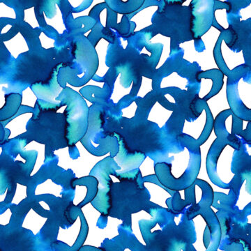 Custom Fabric 'Blue Loops' by Rachael King