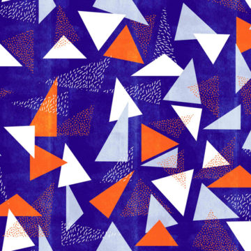 Custom Fabric 'Scandi Triangles' by Booboo Collective by Daniela Casadio