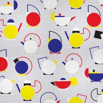 Custom Fabric 'Bauhaus Confet Tea' by Booboo Collective by Daniela Casadio