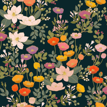 Custom Fabric 'Botanical Chinoiserie Garden' by Cecilia Mok