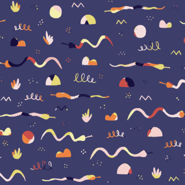Custom Fabric 'Desert Snakes Night' by Brook Gossen