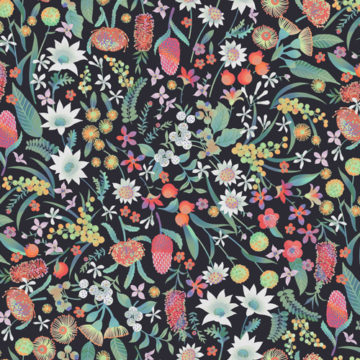 Custom Fabric 'Bush Floral Repeat Multicolour' by Eloise Short Design