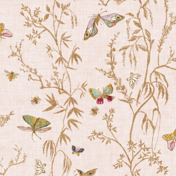 Custom Fabric 'Butterfly Chinoiserie Cream' by Esther Fallon Lau 