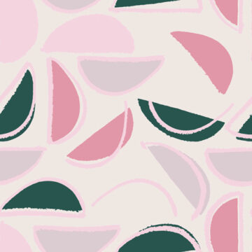 Custom Fabric 'By Halves Pink' by Ellen McKenna