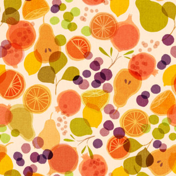 Custom Fabric 'Fruit Symphony' by Cecilia Mok