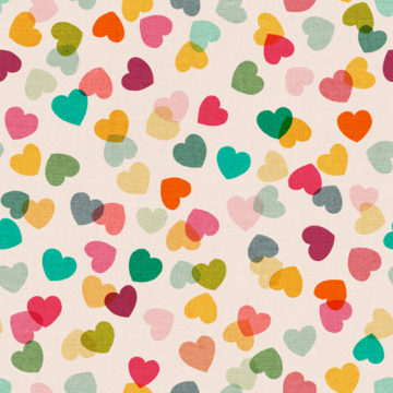 Custom Fabric 'Heart Confetti' by Cecilia Mok