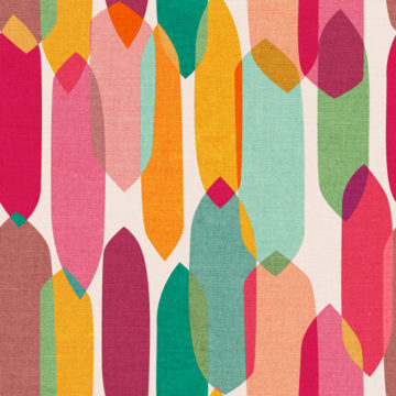 Custom Fabric 'Mid Century Droplets Joy' by Cecilia Mok