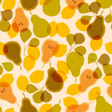 Custom Fabric 'Pears Figs Lemons' by Cecilia Mok