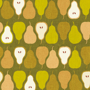 Custom Fabric 'Pears Green' by Cecilia Mok