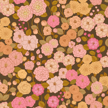 Custom Fabric 'Camellia Garden' by Cecilia Mok