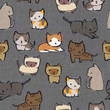 Custom Fabric 'Cats' by Cecilia Mok
