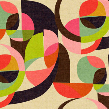 Custom Fabric 'Modern Circles Brights' by Cecilia Mok