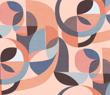 Custom Fabric 'Modern Circles Pink' by Cecilia Mok