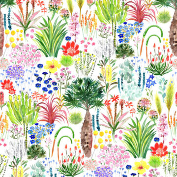 Custom Fabric 'Coastal Garden' by Rachael King