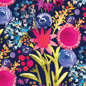 Custom Fabric 'Couran Cove Pink' by Rachael King