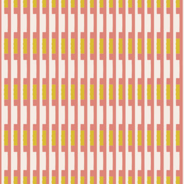 Custom Fabric 'Cycladic Stripe Terracotta Sunshine' by Emily Wills
