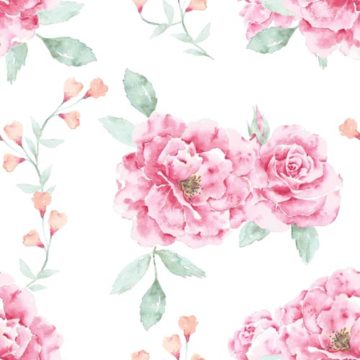 Custom Fabric 'Sweet Sweet Roses' by Art by Dimity