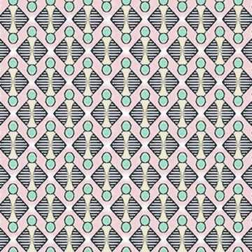 Custom Fabric 'Drop Deco Blush' by Emily Wills