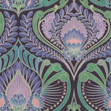 Custom Fabric 'Baroque Fusion Multi' by Eloise Short Design