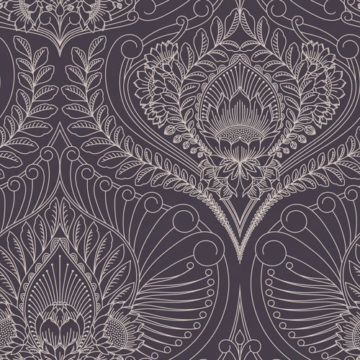 Custom Fabric 'Baroque Fusion Slate' by Eloise Short Design