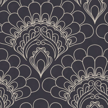 Custom Fabric 'Peacock Dark Slate' by Eloise Short Design