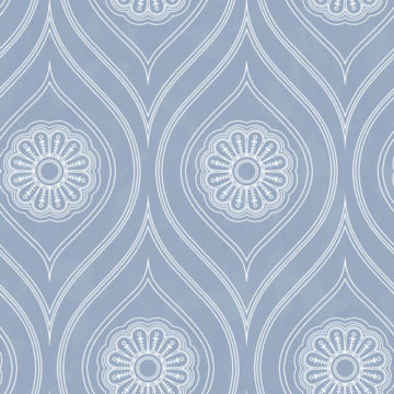 Custom Fabric 'Retro Pop Blue Pastel' by Eloise Short Design