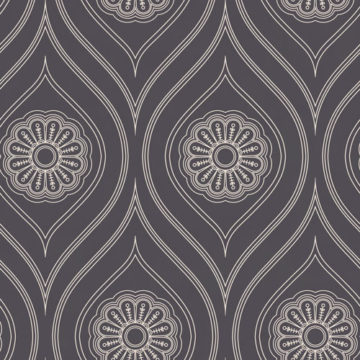 Custom Fabric 'Retro Pop Dark Grey' by Eloise Short Design