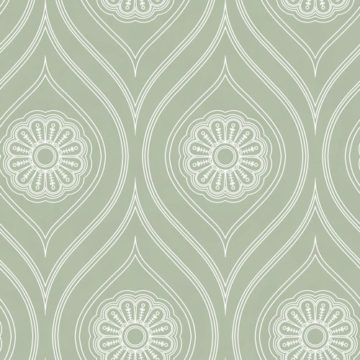 Custom Fabric 'Retro Pop Green Pastel' by Eloise Short Design