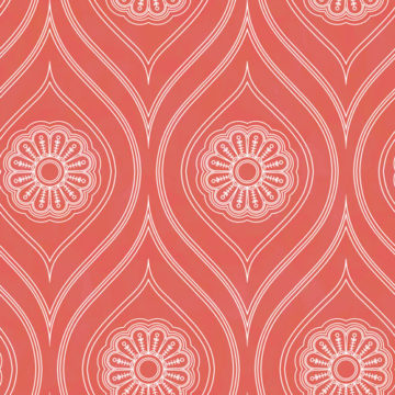 Custom Fabric 'Retro Pop Peach Pastel' by Eloise Short Design