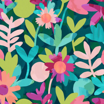 Custom Fabric 'Lush Garden' by Elephant and Rose