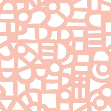 Custom Fabric 'Windows Peach' by Elephant and Rose