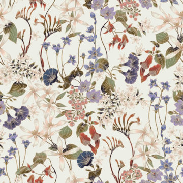 Custom Fabric 'Australian Wildflower Mid' by Eloise Short Design