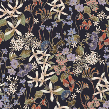 Custom Fabric 'Australian Wildflower Dark' by Eloise Short Design