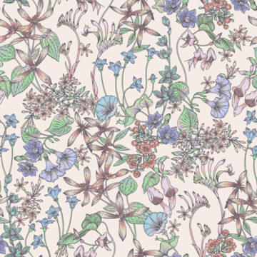 Custom Fabric 'Australian Wildflower Light' by Eloise Short Design