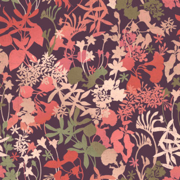 Custom Fabric 'Floral Silhouette Pinks' by Eloise Short Design