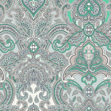 Custom Fabric 'Paisley Grey Green' by Eloise Short Design