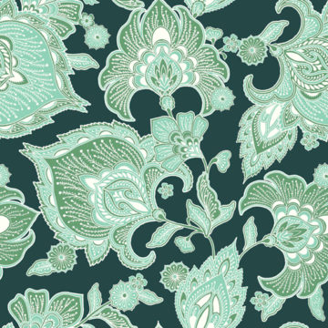 Custom Fabric 'Sarasa Green' by Eloise Short Design