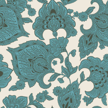 Custom Fabric 'Sarasa Turquoise' by Eloise Short Design