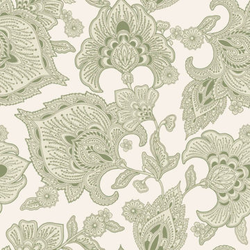 Custom Fabric 'Sarasa Ivory Green' by Eloise Short Design