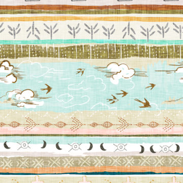 Custom Fabric 'Freedom Sage' by Esther Fallon Lau 